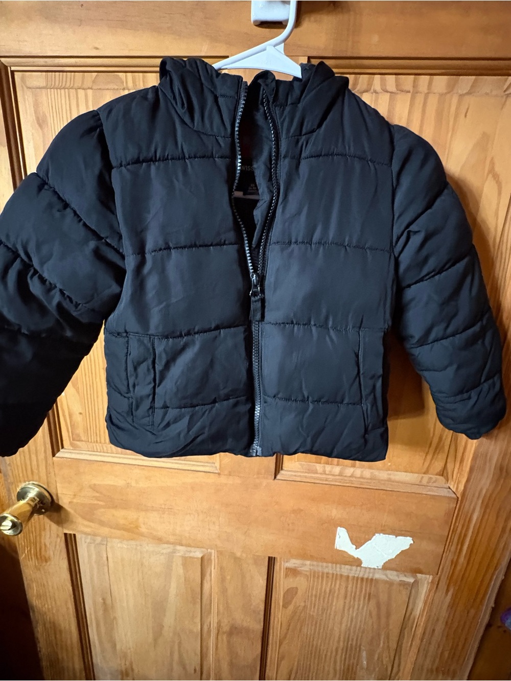 Swiss Tech Kids Black Hooded Puffer Jacket